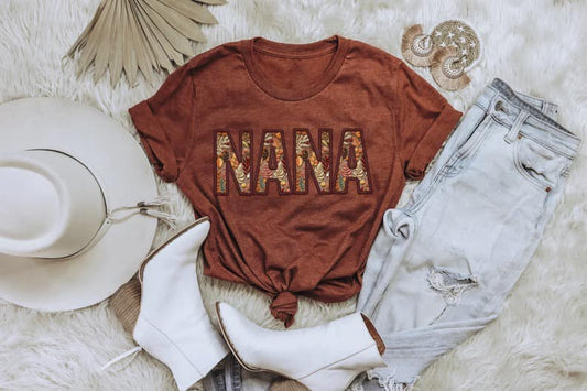 Nana Fall Faux Embroidery