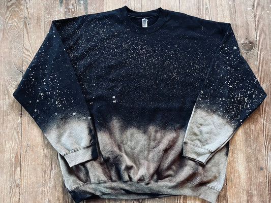 Blank Black/Grey Bleached Sweatshirt